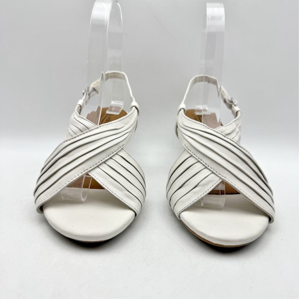 Coldwater Creek Womens Clarissa Slingback Sandals Size 6 White Leather NIB - Picture 5 of 11